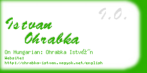 istvan ohrabka business card